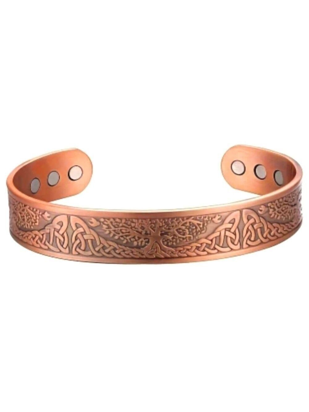 Bracelet--Magnetic Copper with Tree Of Life pattern